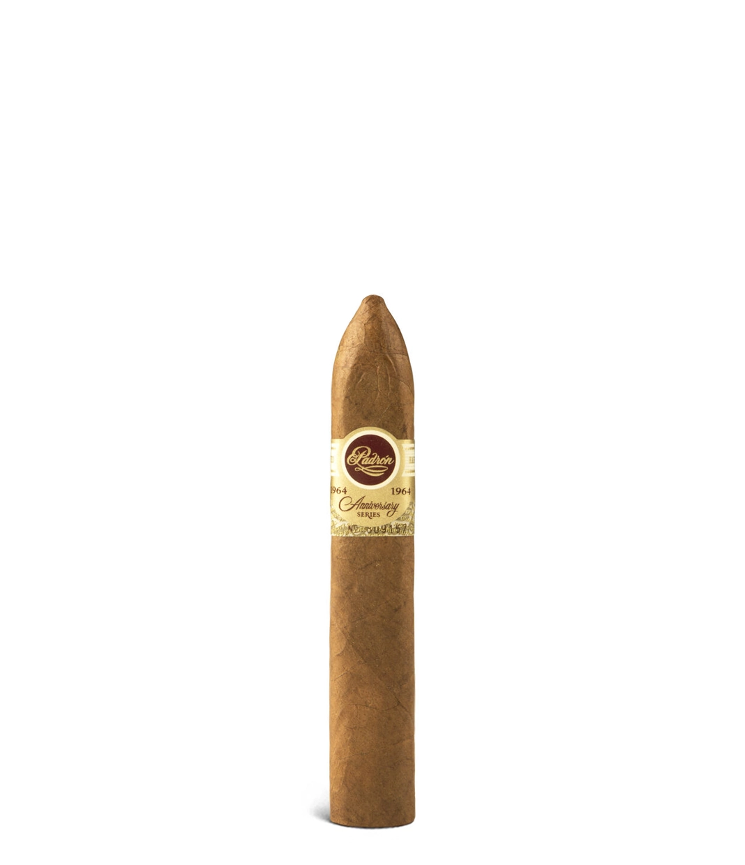 Padron 1964 Anniversary Belicoso Natural Cigar close-up from AuCigars, premium Cuban cigar