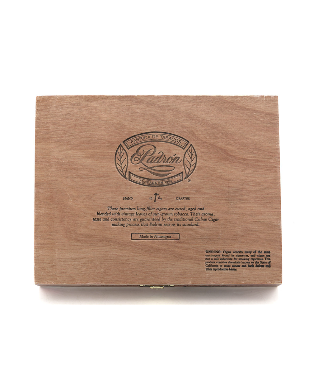 Padron 1964 Anniversary Series Corona Maduro Cigar Box View 4 from AuCigars, premium Cuban cigar