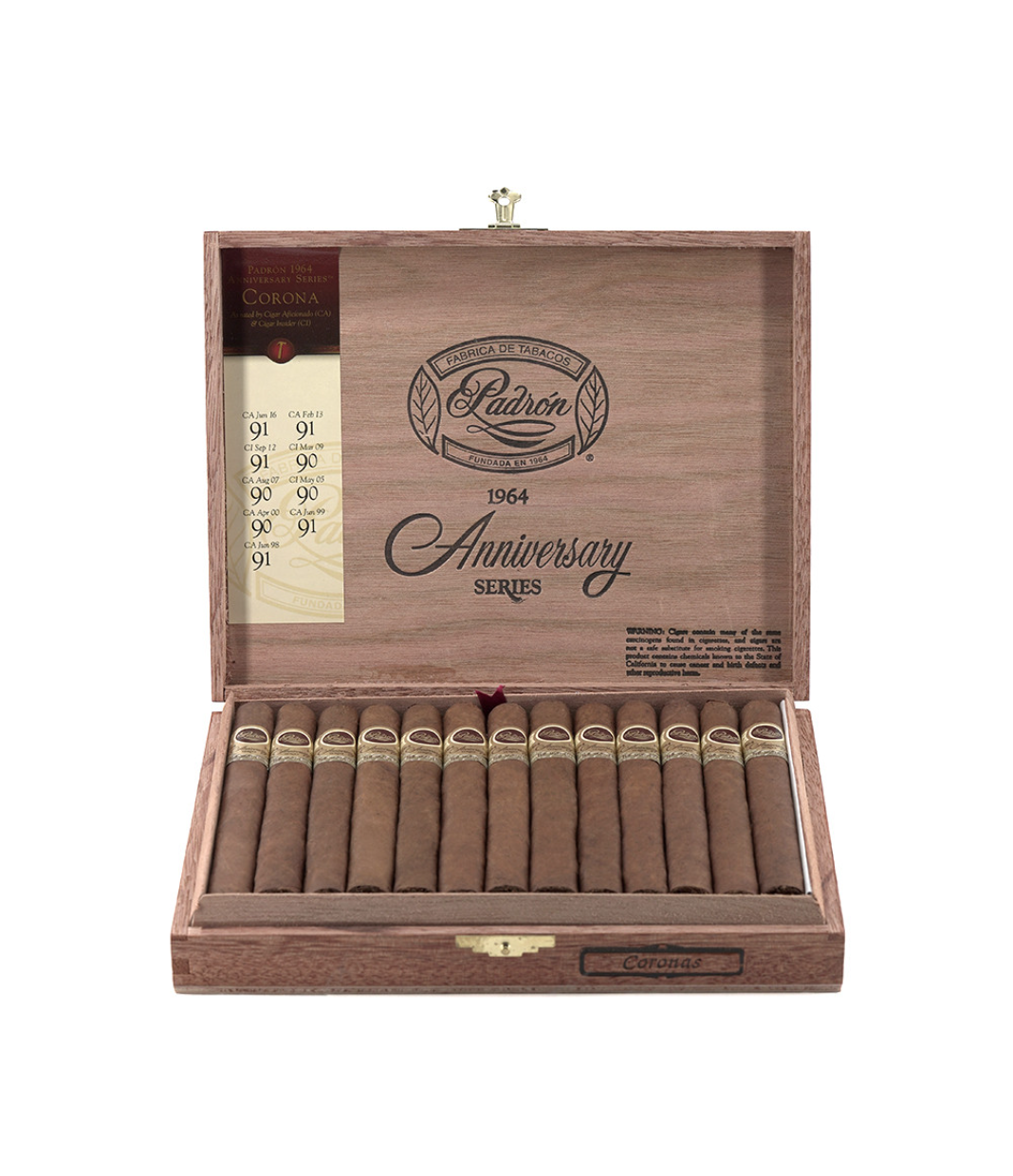 Padron 1964 Anniversary Series Corona Cigar Box View 2 from AuCigars, premium Cuban cigar