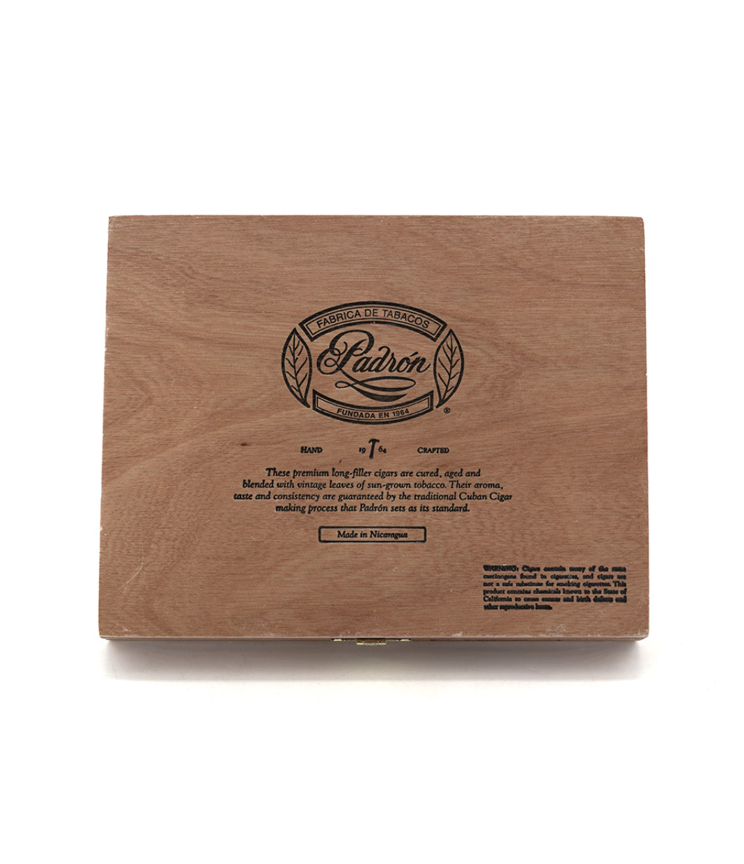 Padron 1964 Anniversary Series Corona Cigar Box View 4 from AuCigars, premium Cuban cigar