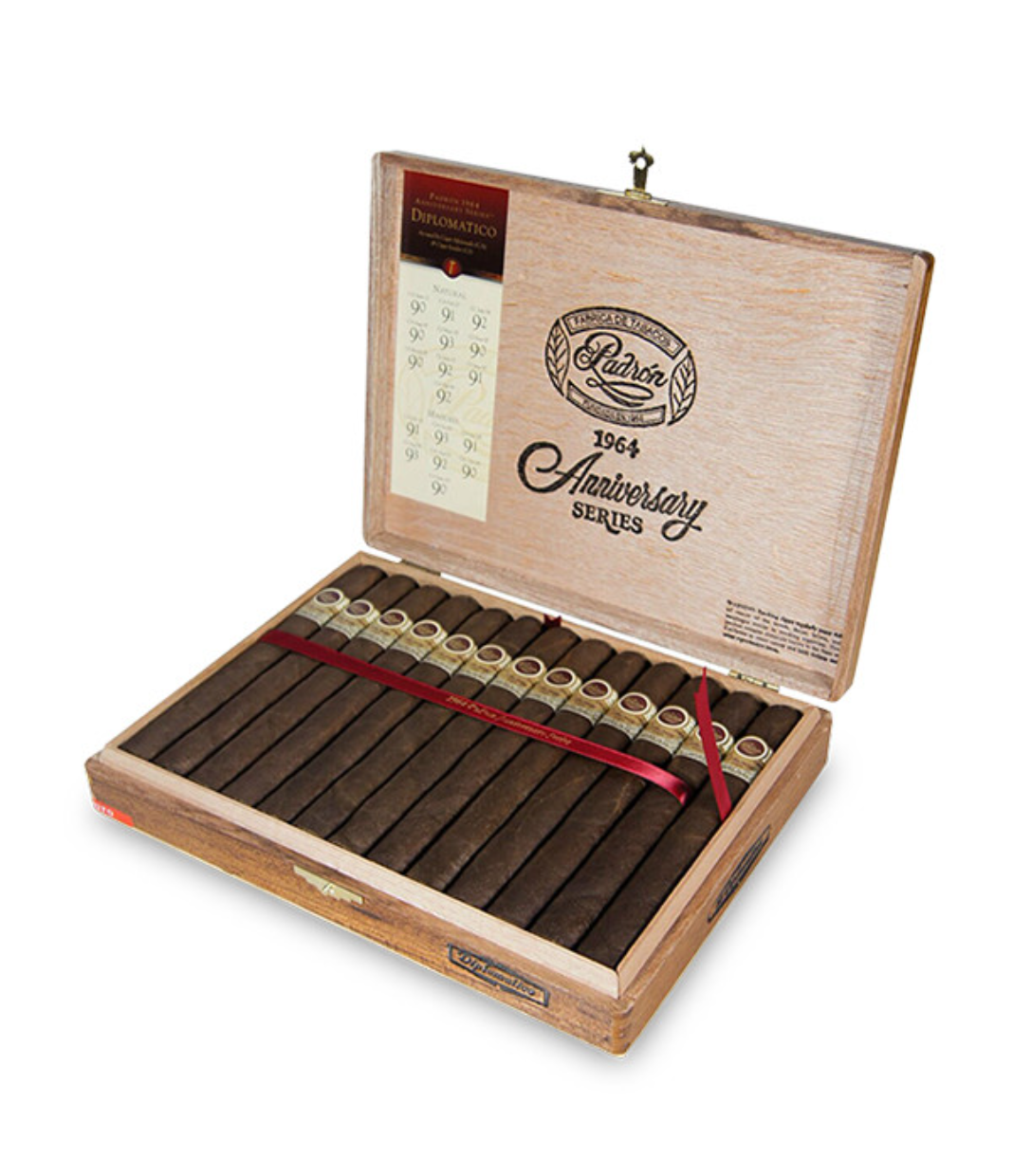 Padron 1964 Anniversary Diplomatico Maduro Cigar Box of 25 close-up from AuCigars, premium Cuban cigar