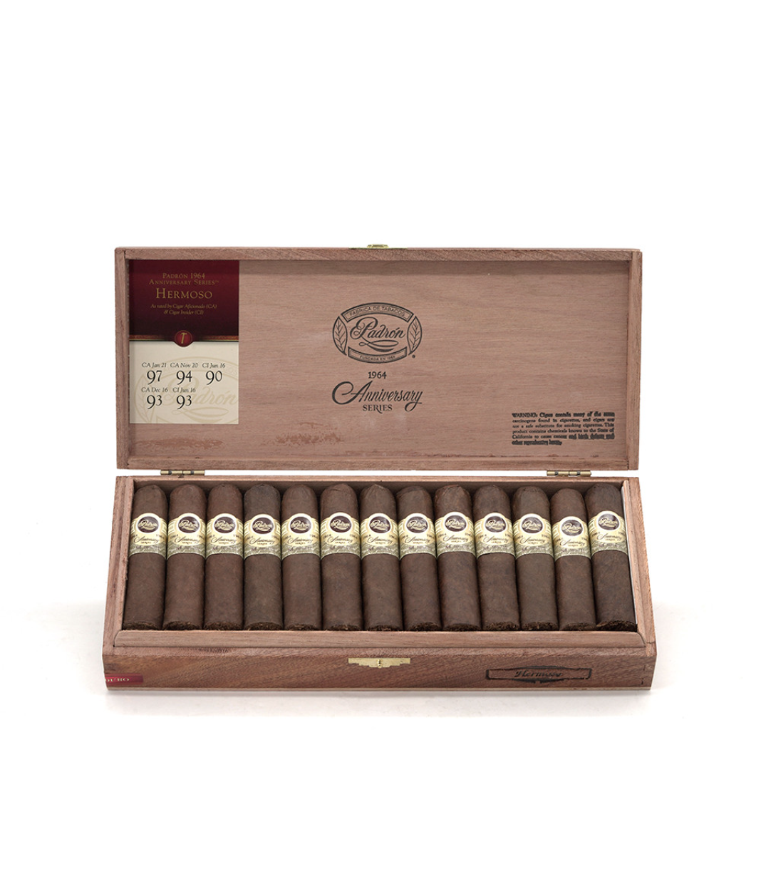 Padron 1964 Anniversary Series Hermoso Maduro Cigar Box View 2 from AuCigars, premium Cuban cigar