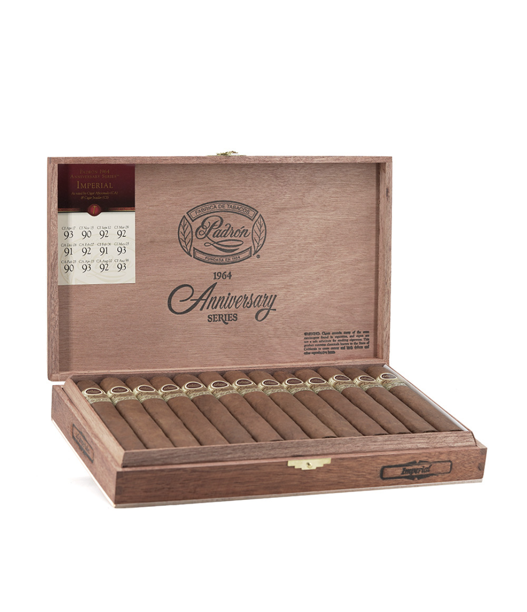 Padron 1964 Anniversary Series Imperial Cigar Box of 25 close-up from AuCigars, premium Cuban cigar