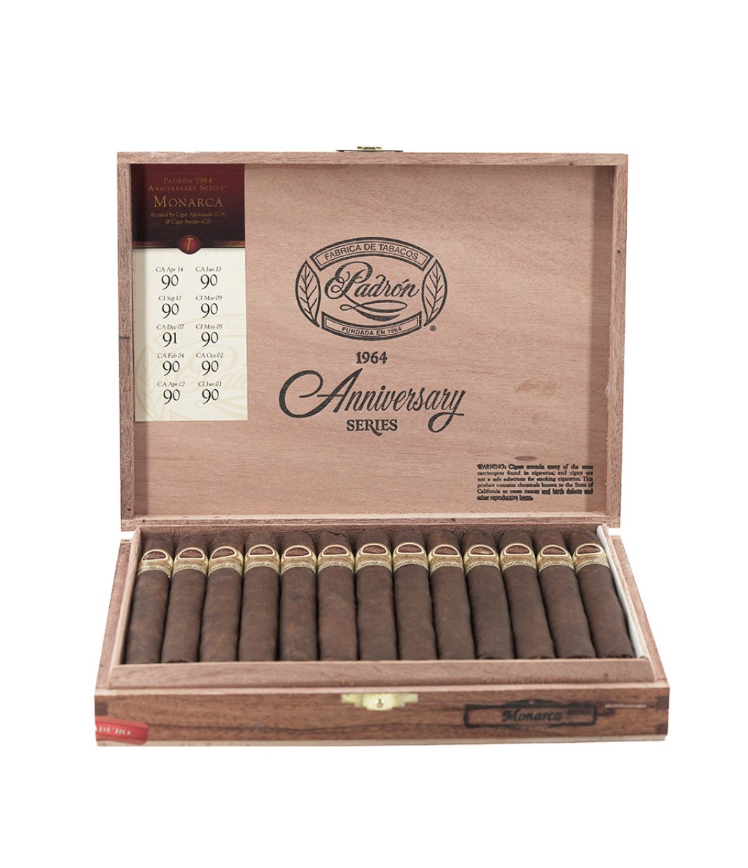 Padron 1964 Anniversary Series Monarca Maduro Cigar Box View 2 from AuCigars, premium Cuban cigar