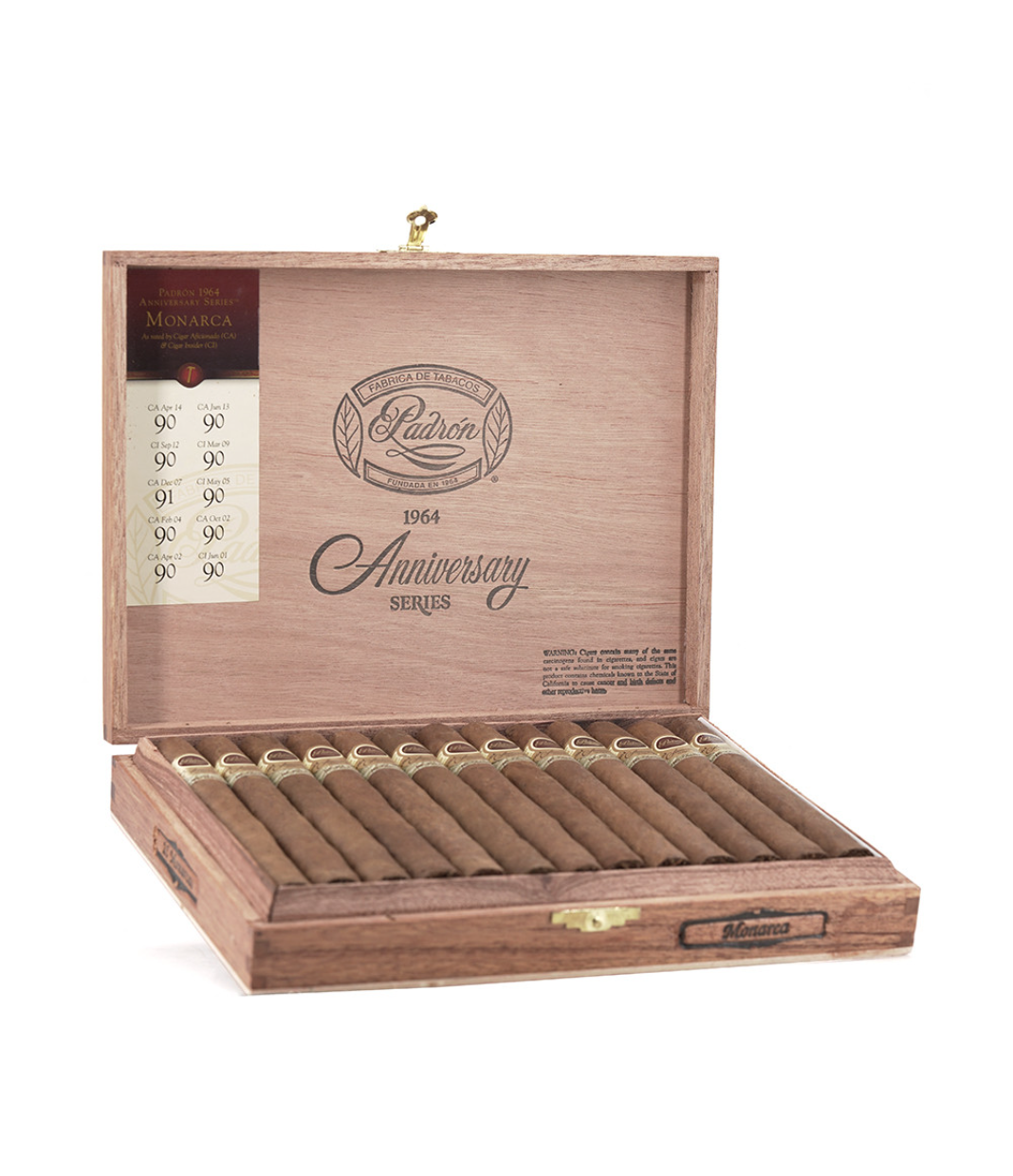 Padron 1964 Anniversary Series Monarca Cigar Box of 25 close-up from AuCigars, premium Cuban cigar