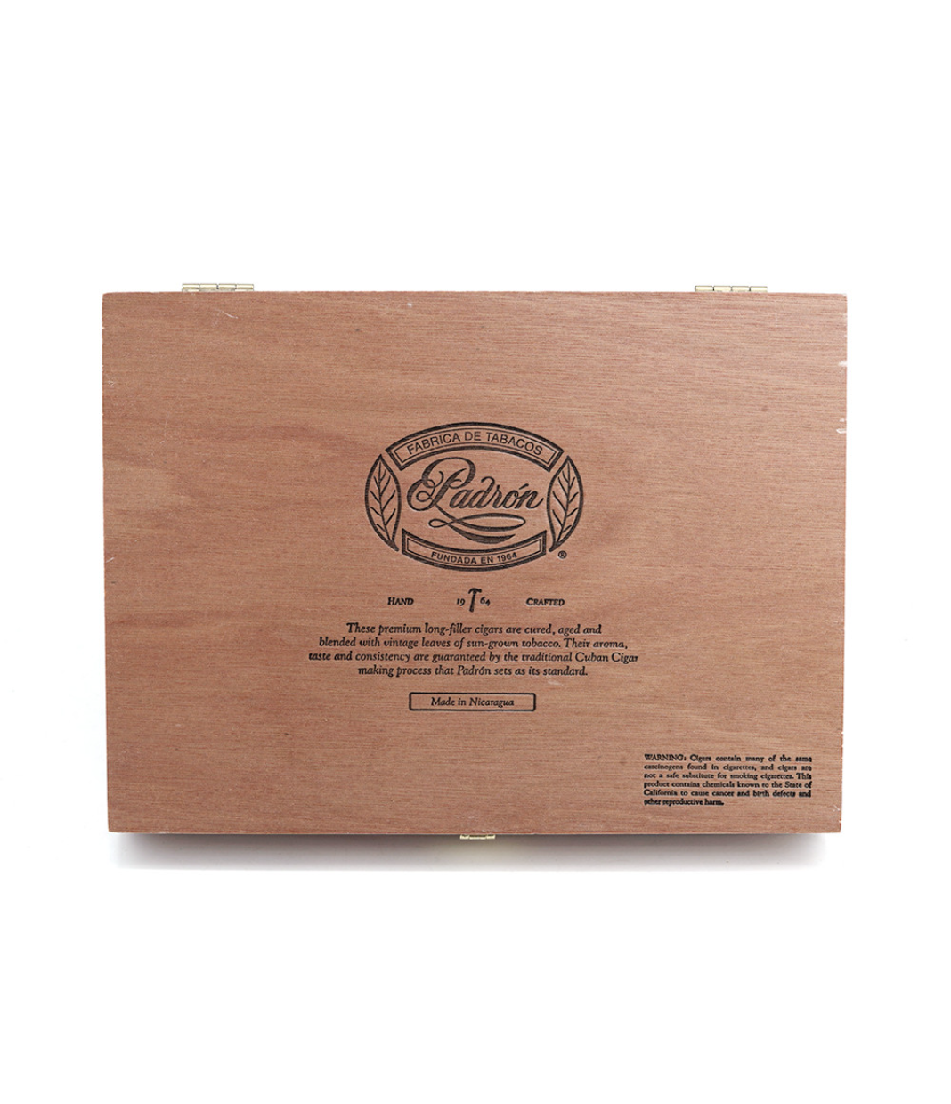 Padron 1964 Anniversary No. 4 Maduro Cigar Box View 4 from AuCigars, premium Cuban cigar