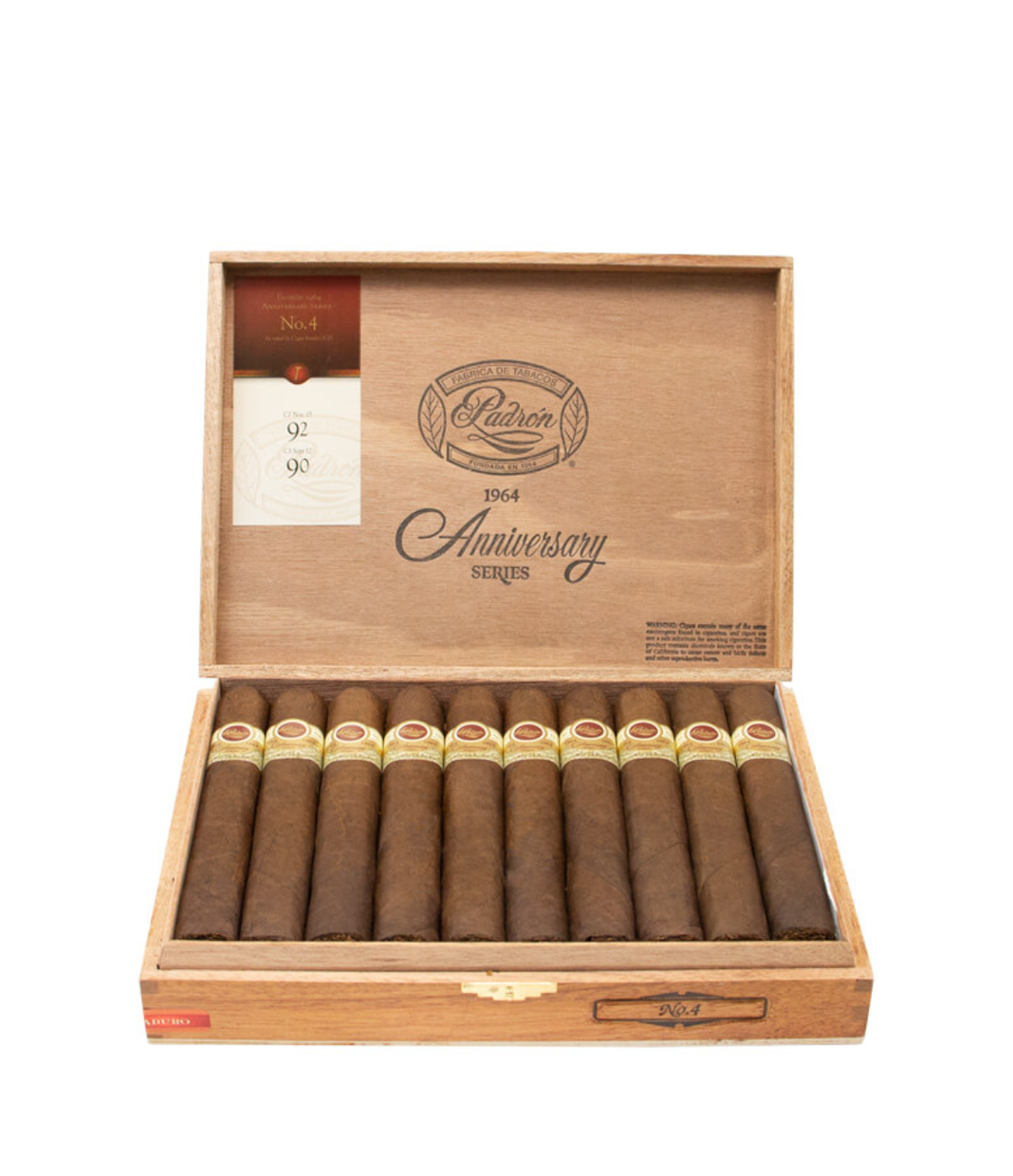 Padron 1964 Anniversary Series No. 4 Cigar Box View 2 from AuCigars, premium Cuban cigar
