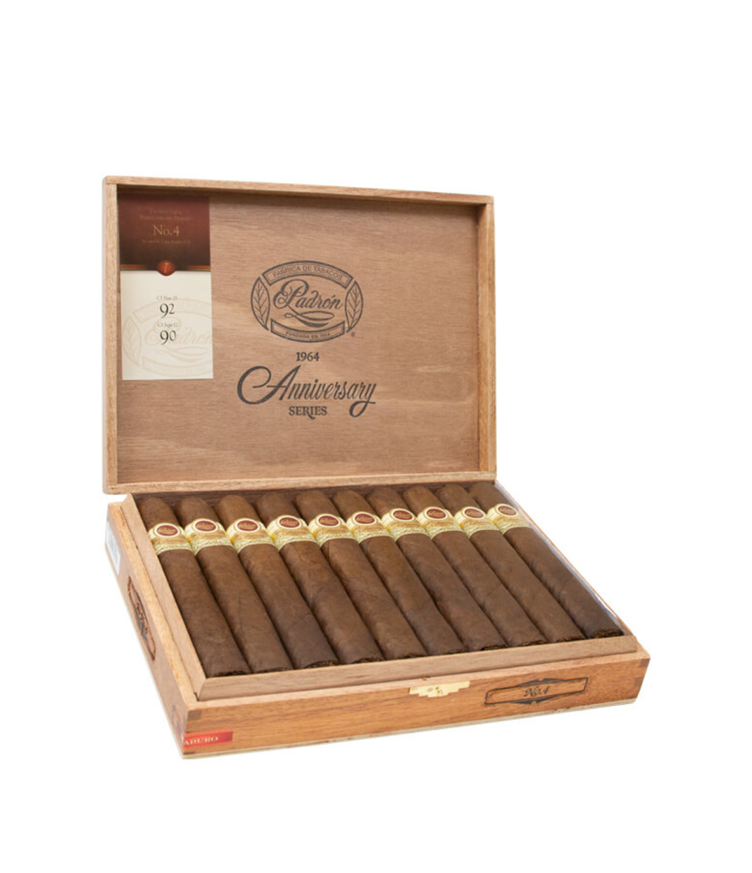 Padron 1964 Anniversary Series No. 4 Cigar Box of 20 close-up from AuCigars, premium Cuban cigar