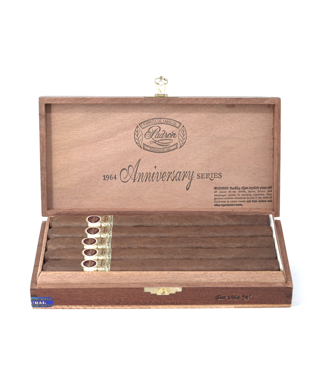 Padron 1964 Anniversary No. 4 Natural Cigar Box View 2 from AuCigars, premium Cuban cigar