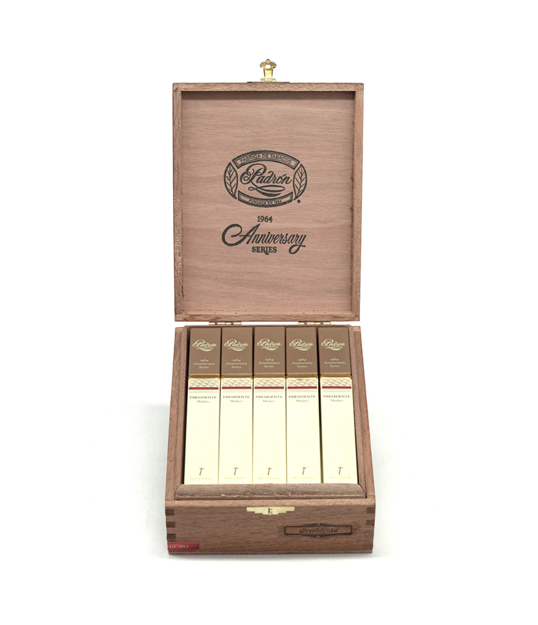 Padron 1964 Anniversary Series Presidente Maduro Tubo Cigar Box View 2 from AuCigars, premium Cuban cigar