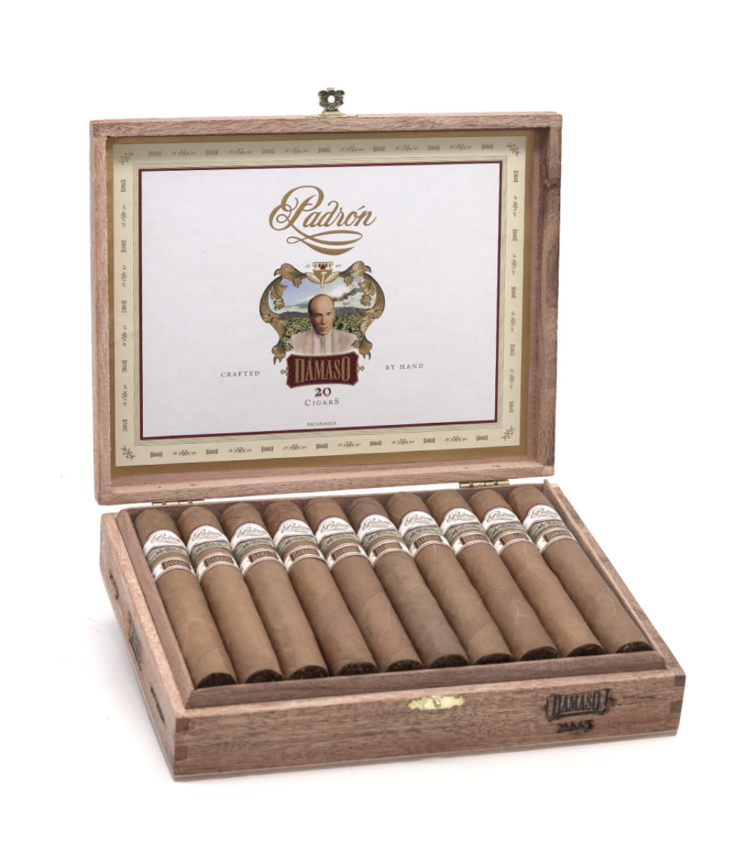 Padron Damaso No. 15 Cigar Box of 20 close-up from AuCigars, premium Cuban cigar