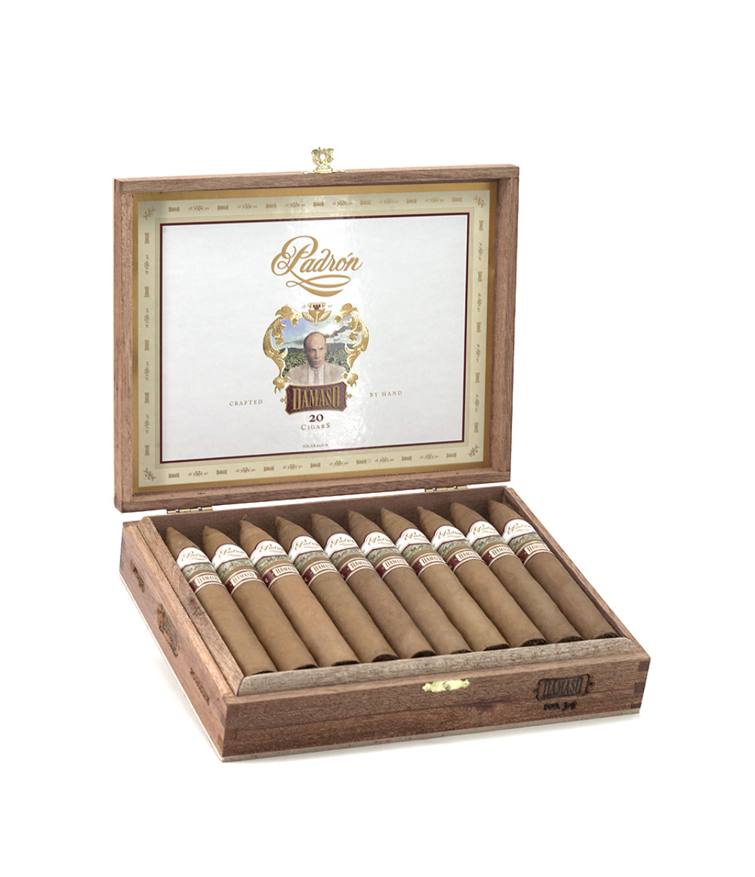 Padron Damaso No. 34 Cigar Box of 20 close-up from AuCigars, premium Cuban cigar