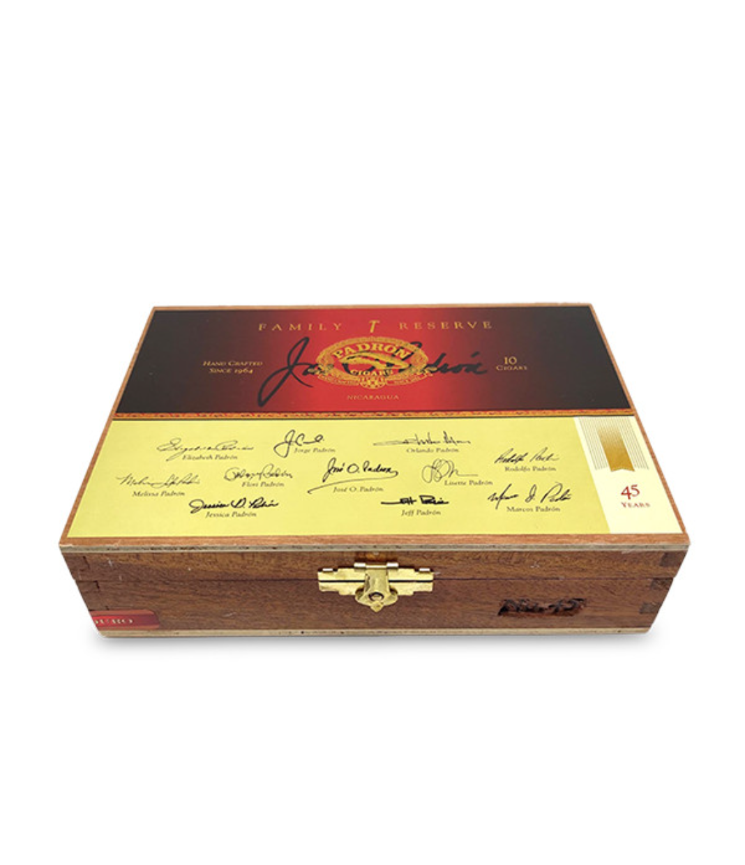 Padron Family Reserve No. 45 Maduro Cigar Box View 2 from AuCigars, premium Cuban cigar