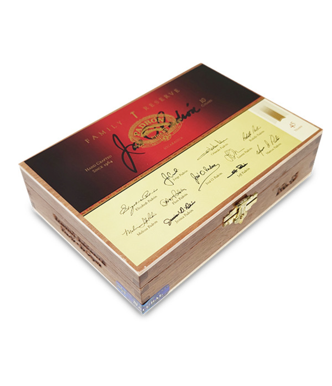 Padron Family Reserve No. 45 Cigar Box View 2 from AuCigars, premium Cuban cigar