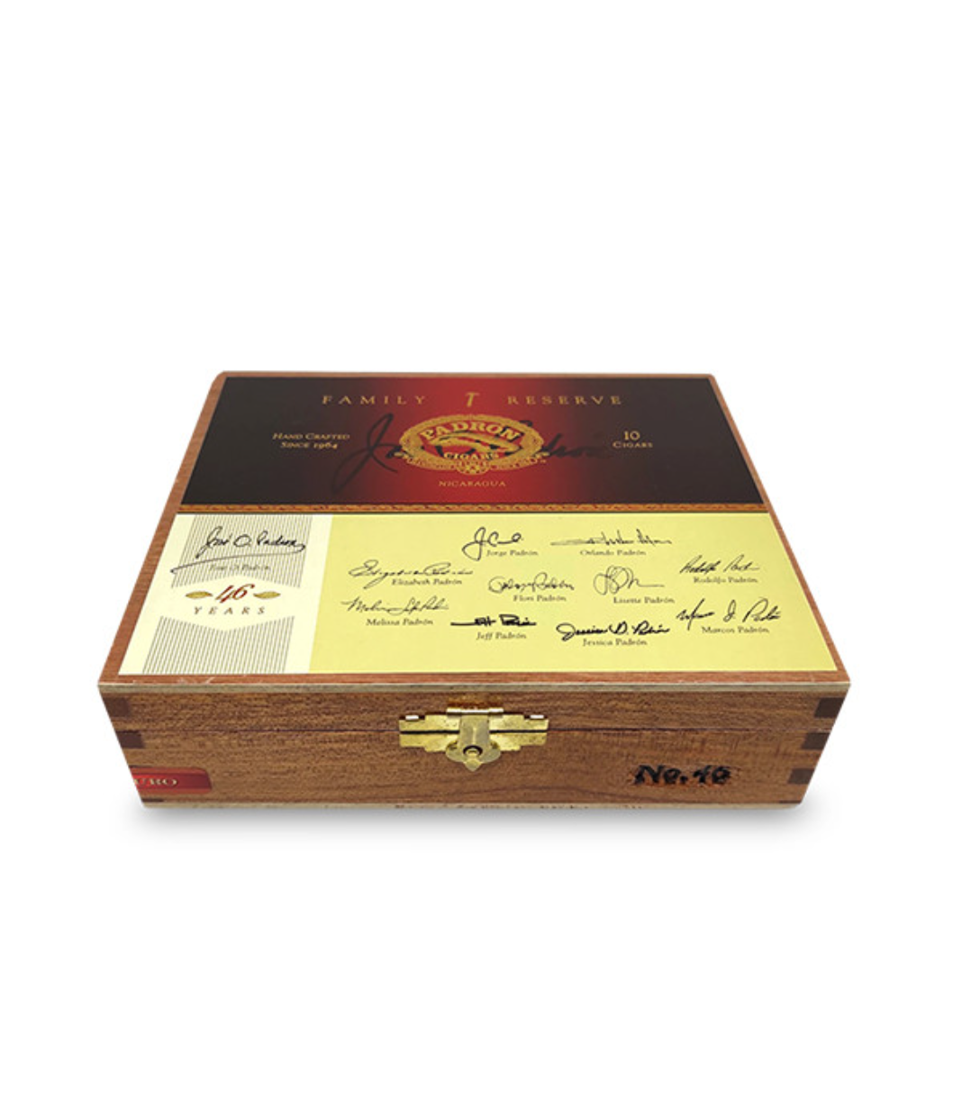Padron Family Reserve No. 46 Maduro Cigar Box View 2 from AuCigars, premium Cuban cigar