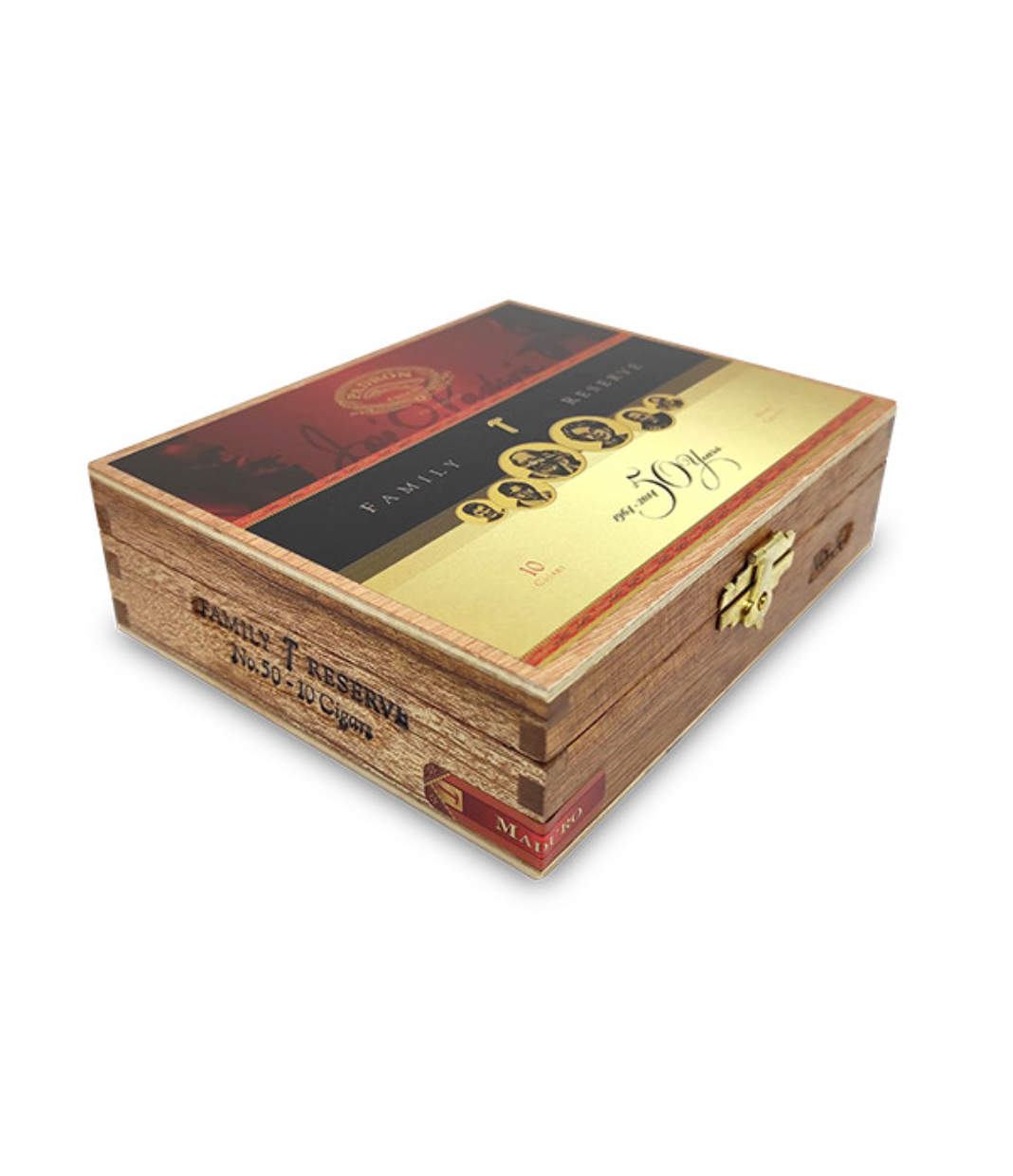 Padron Family Reserve No. 50 Maduro Cigar Box View 2 from AuCigars, premium Cuban cigar