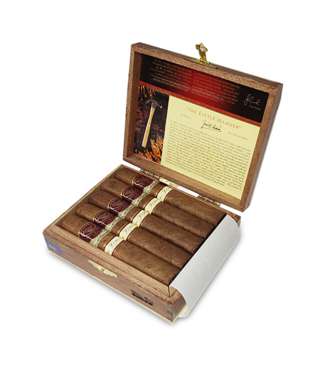 Padron Family Reserve No. 50 Cigar Box of 10 close-up from AuCigars, premium Cuban cigar