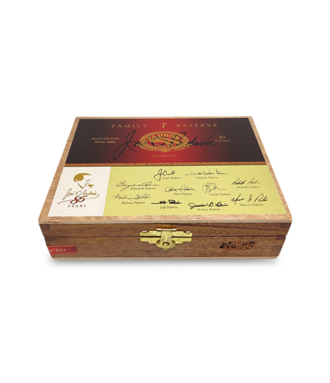 Padron Family Reserve No. 85 Maduro Cigar Box View 2 from AuCigars, premium Cuban cigar