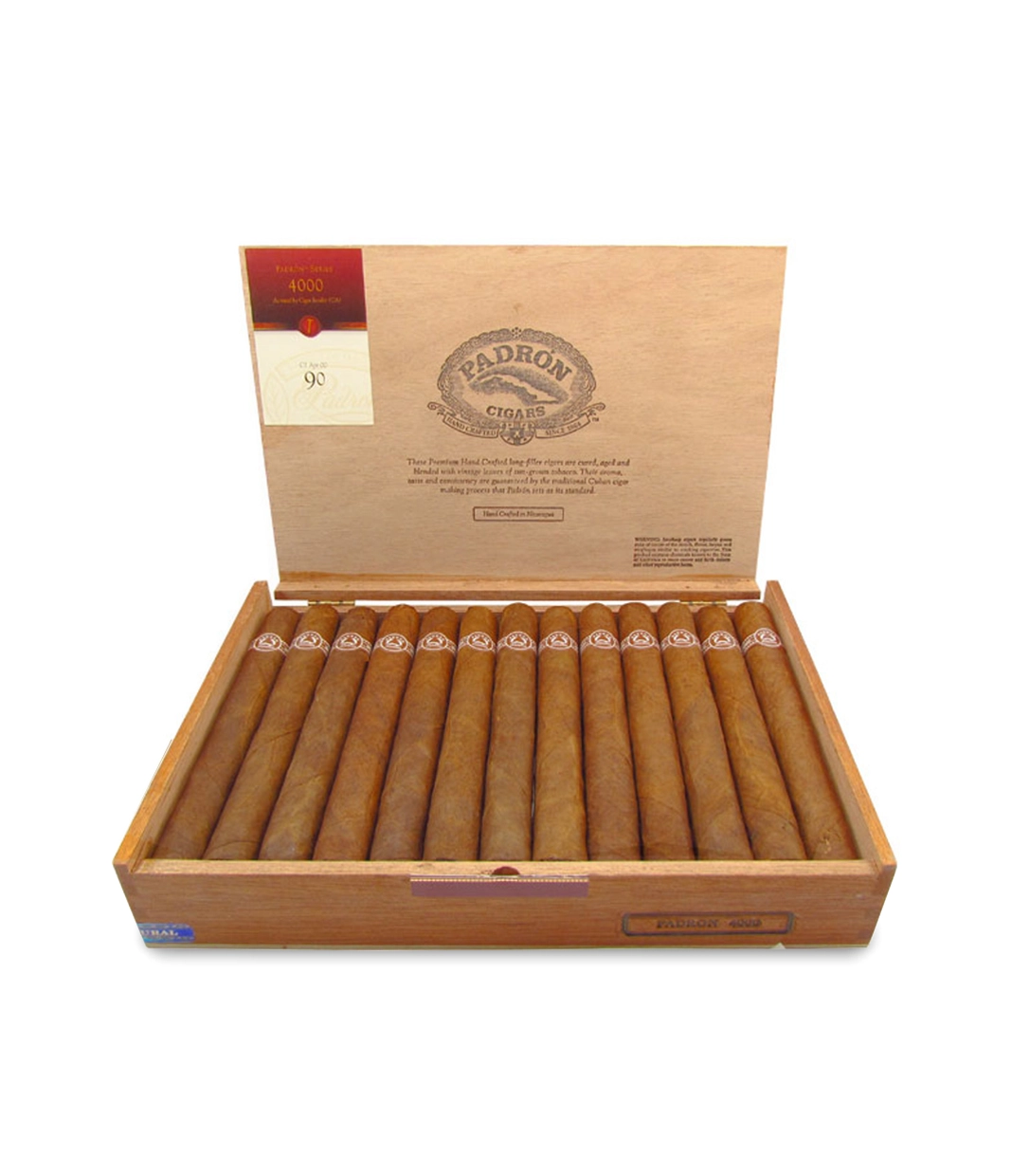 Padron Series 4000 Cigar Box of 26 close-up from AuCigars, premium Cuban cigar