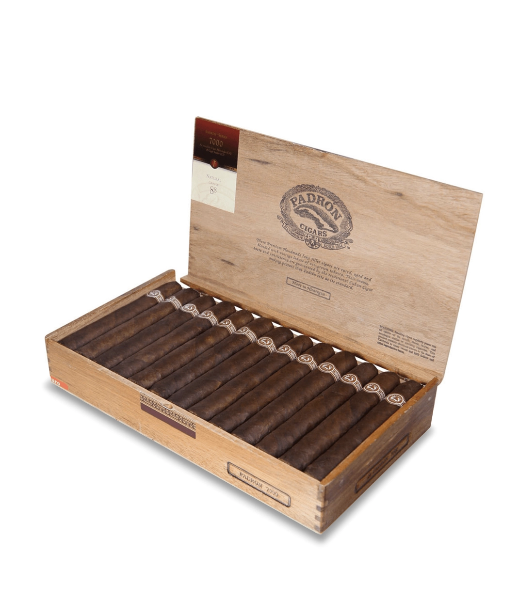 Padron Series 7000 Maduro Cigar Box View 2 from AuCigars, premium Cuban cigar
