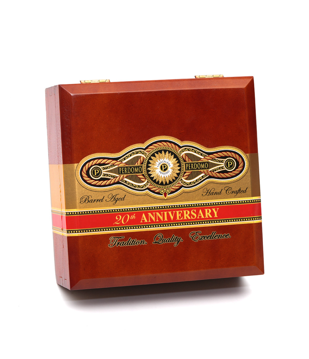 Perdomo 20th Anniversary Connecticut Churchill Cigar Box View 3 from AuCigars, premium Cuban cigar
