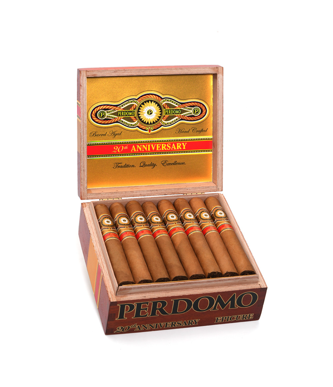 Perdomo 20th Anniversary Connecticut Epicure Cigar Box View 2 from AuCigars, premium Cuban cigar
