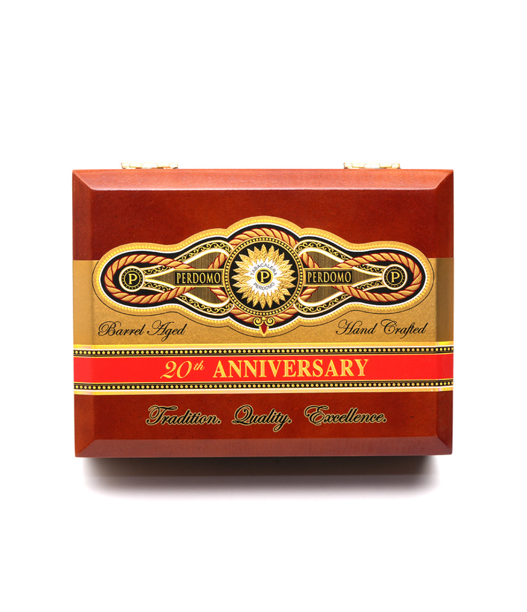 Perdomo 20th Anniversary Connecticut Robusto R556 Cigar Box View 3 from AuCigars, premium Cuban cigar
