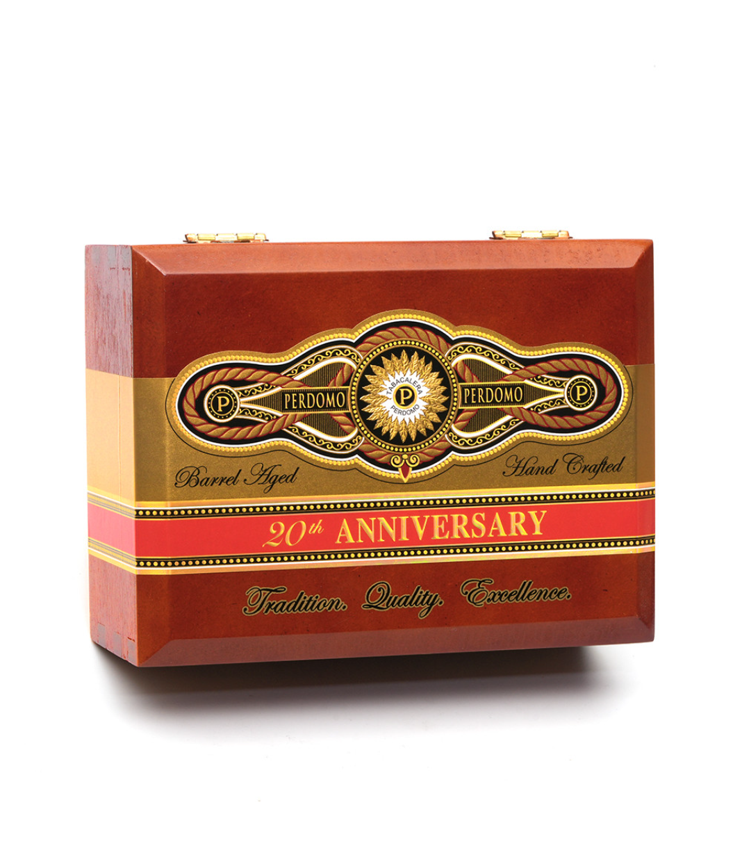 Perdomo 20th Anniversary Connecticut Robusto R556 Cigar Box View 4 from AuCigars, premium Cuban cigar