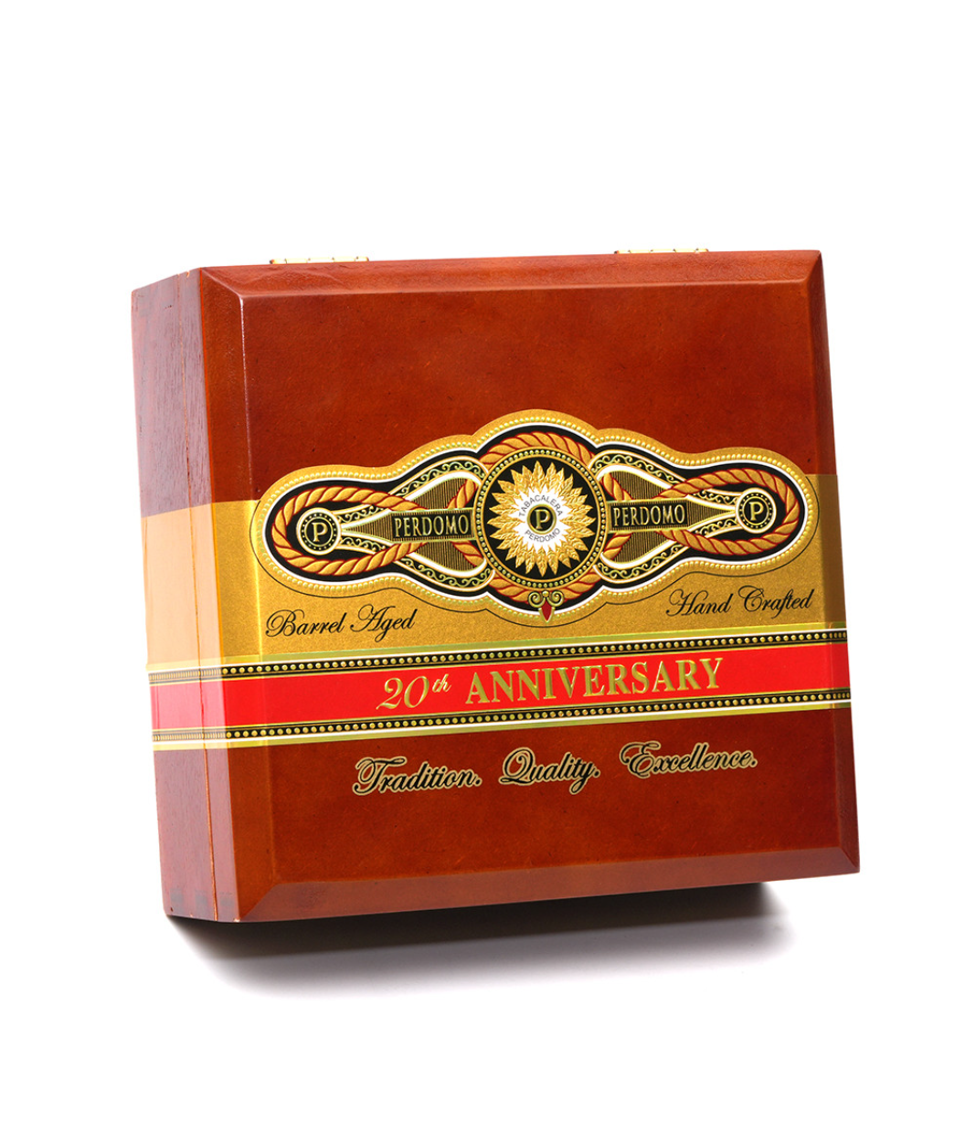 Perdomo 20th Anniversary Connecticut Torpedo T6554 Cigar Box View 3 from AuCigars, premium Cuban cigar