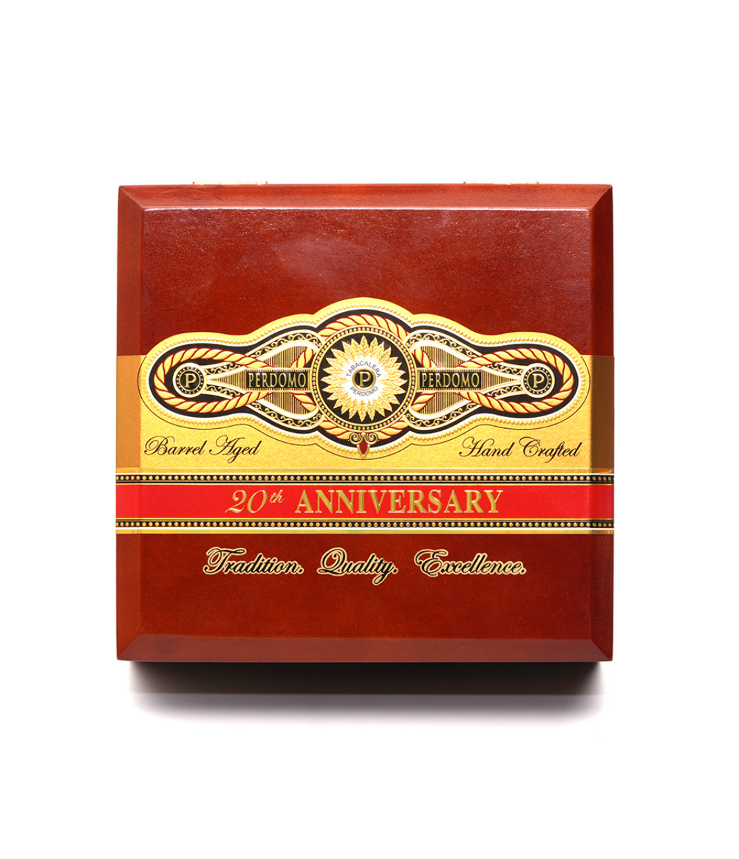 Perdomo 20th Anniversary Connecticut Torpedo T6554 Cigar Box View 4 from AuCigars, premium Cuban cigar