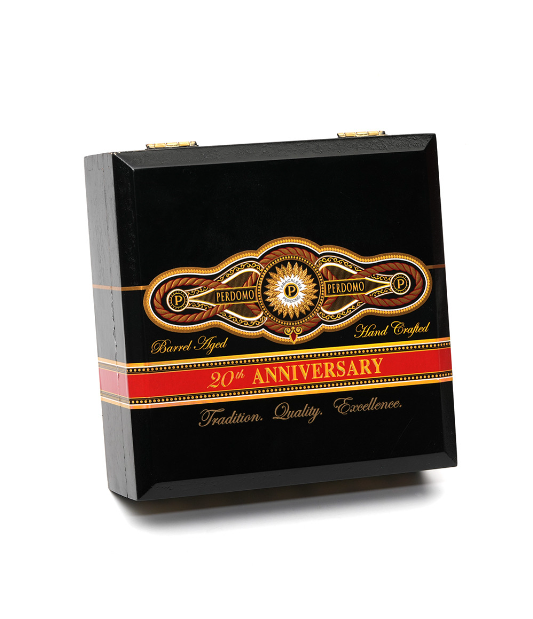 Perdomo 20th Anniversary Maduro Churchill Cigar Box View 3 from AuCigars, premium Cuban cigar