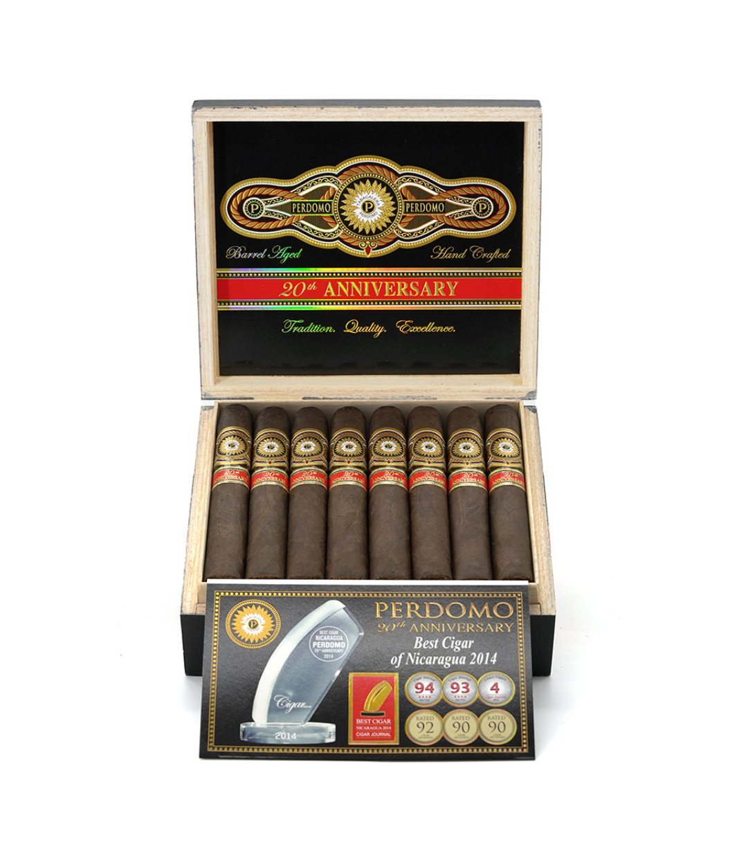 Perdomo 20th Anniversary Maduro Epicure Cigar Box View 2 from AuCigars, premium Cuban cigar