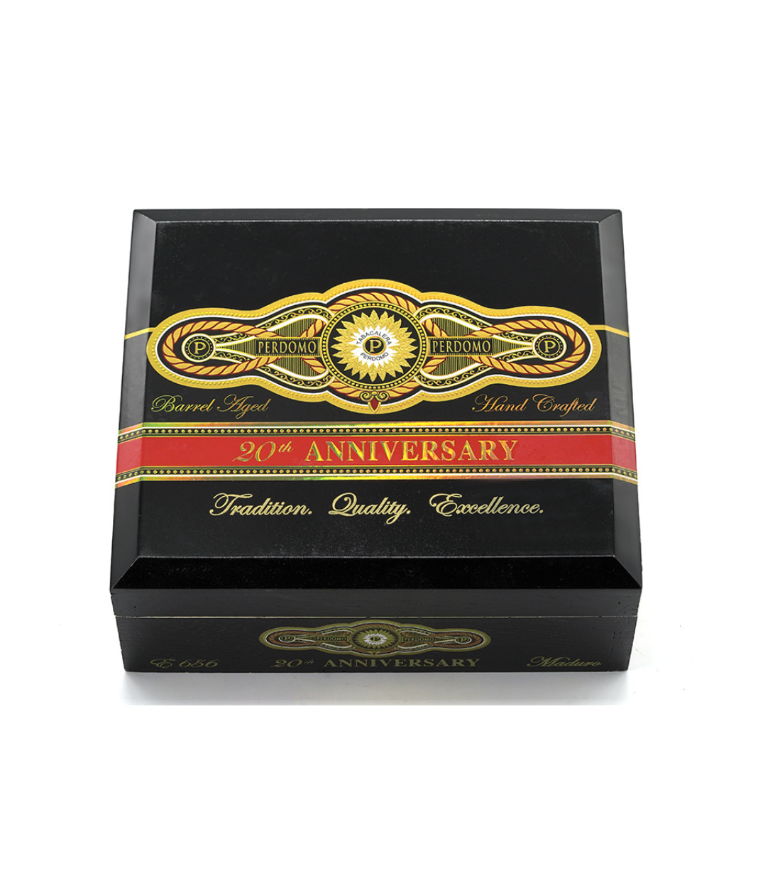 Perdomo 20th Anniversary Maduro Epicure Cigar Box View 4 from AuCigars, premium Cuban cigar
