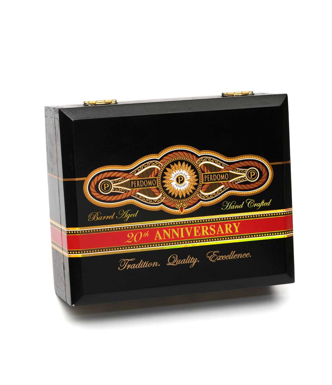 Perdomo 20th Anniversary Maduro Gordo Cigar Box View 3 from AuCigars, premium Cuban cigar