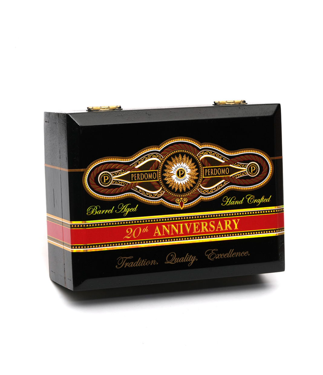 Perdomo 20th Anniversary Maduro R556 Cigar Box View 3 from AuCigars, premium Cuban cigar