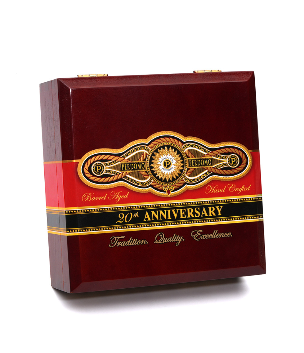 Perdomo 20th Anniversary Sun Grown Churchill Cigar Box View 3 from AuCigars, premium Cuban cigar