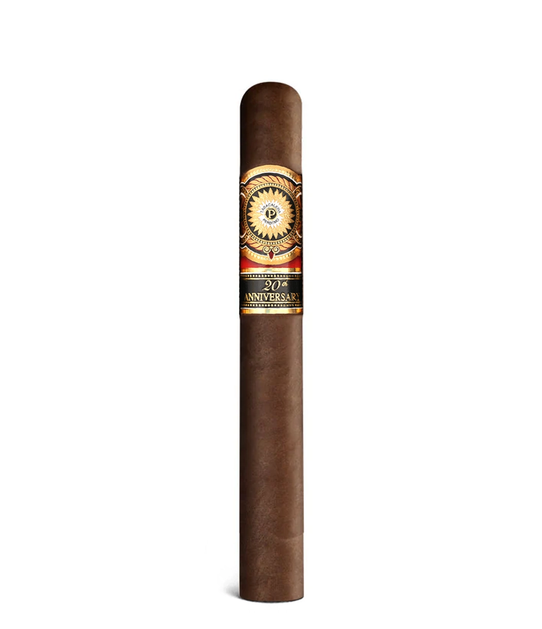 Perdomo 20th Anniversary Sun Grown Churchill Cigar close-up from AuCigars, premium Cuban cigar