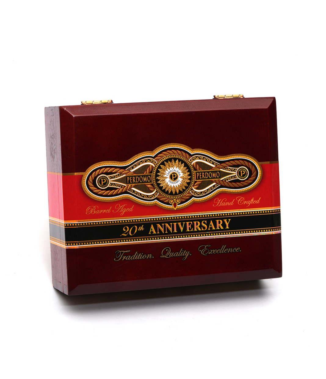 Perdomo 20th Anniversary Sun Grown Gordo Cigar Box View 3 from AuCigars, premium Cuban cigar