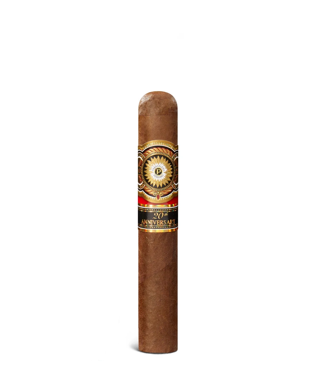 Perdomo 20th Anniversary Sun Grown Robusto R556 Cigar close-up from AuCigars, premium Cuban cigar