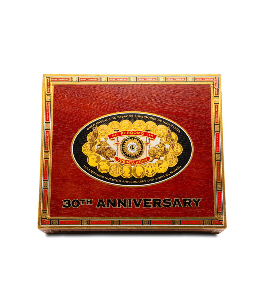 Perdomo 30th Anniversary Connecticut Box-Pressed Churchill Cigar Box View 4 from AuCigars, premium Cuban cigar