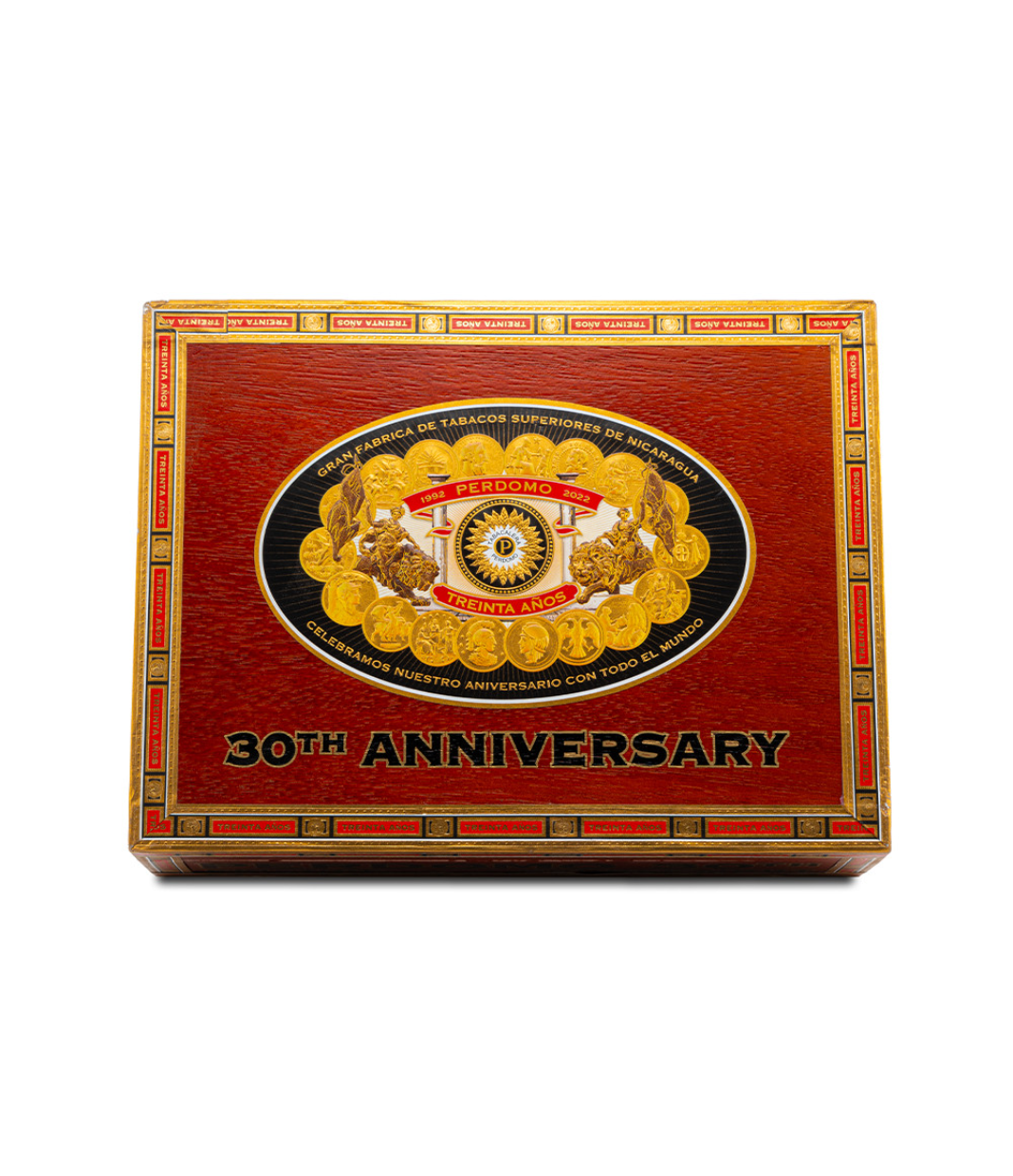Perdomo 30th Anniversary Connecticut Box-Pressed Epicure Cigar Box View 4 from AuCigars, premium Cuban cigar