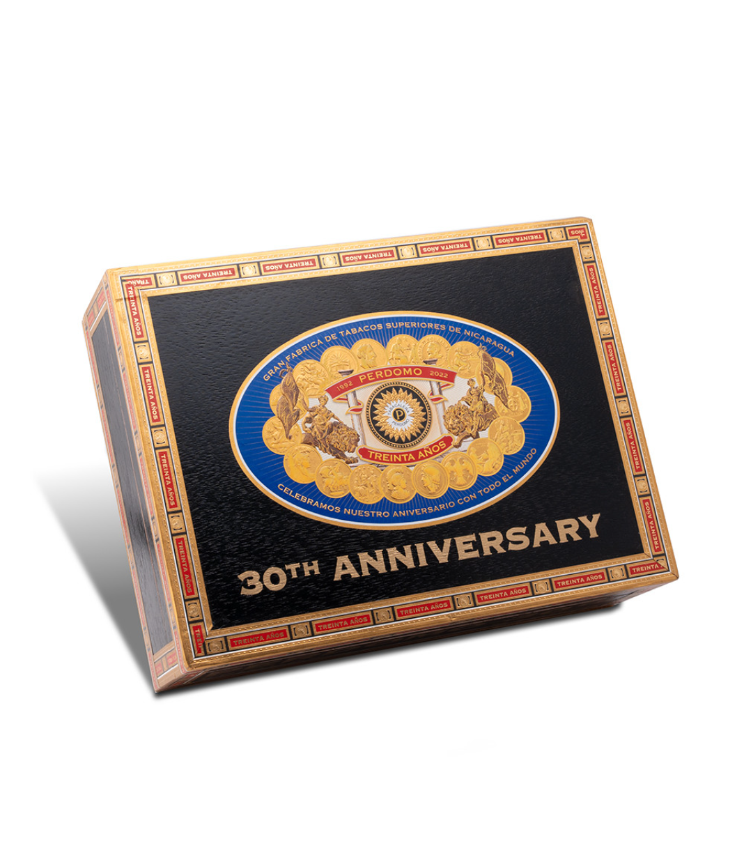 Perdomo 30th Anniversary Maduro Box-Pressed Epicure Cigar Box View 3 from AuCigars, premium Cuban cigar