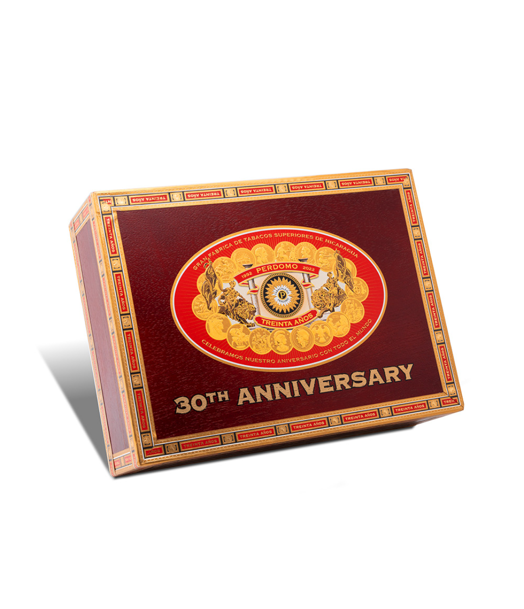 Perdomo 30th Anniversary Sun Grown Box-Pressed Epicure Cigar Box View 3 from AuCigars, premium Cuban cigar