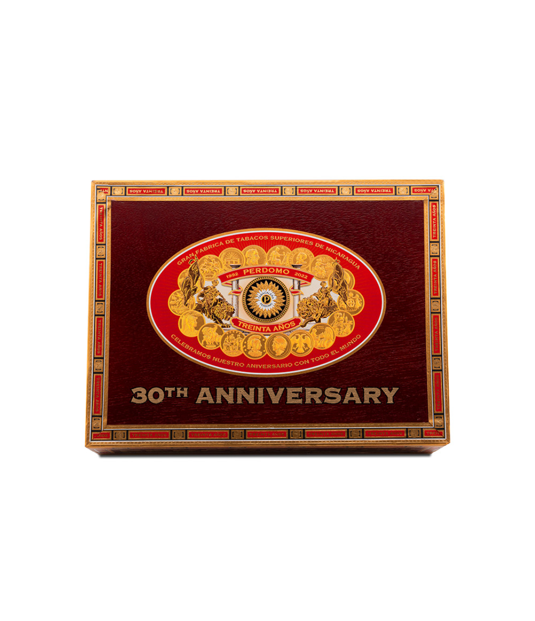 Perdomo 30th Anniversary Sun Grown Box-Pressed Epicure Cigar Box View 4 from AuCigars, premium Cuban cigar