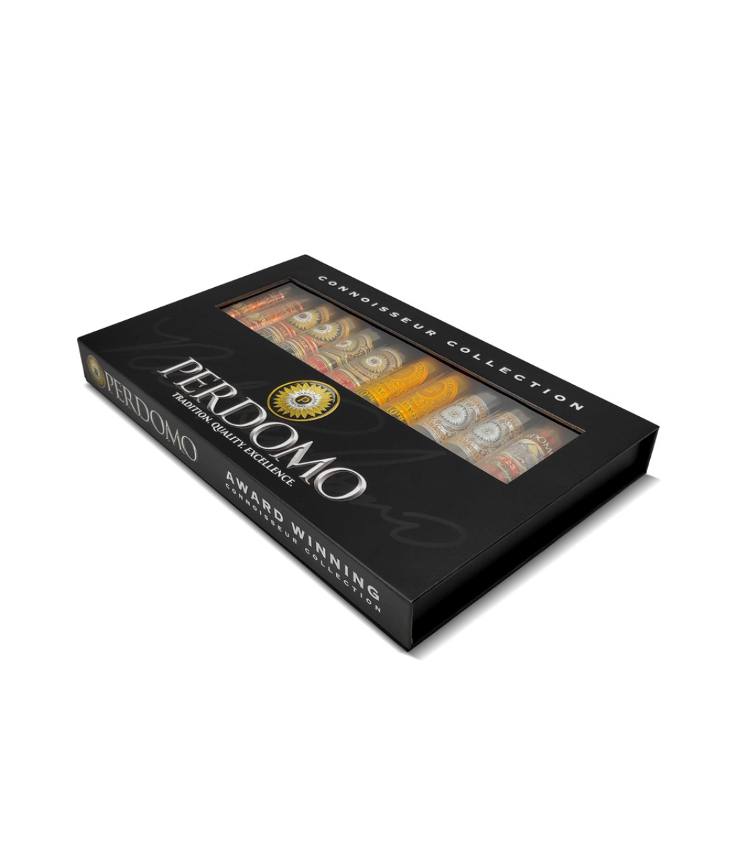 Perdomo Connoisseur Award Winning Collection Sampler Cigar Box View 3 from AuCigars, premium Cuban cigar