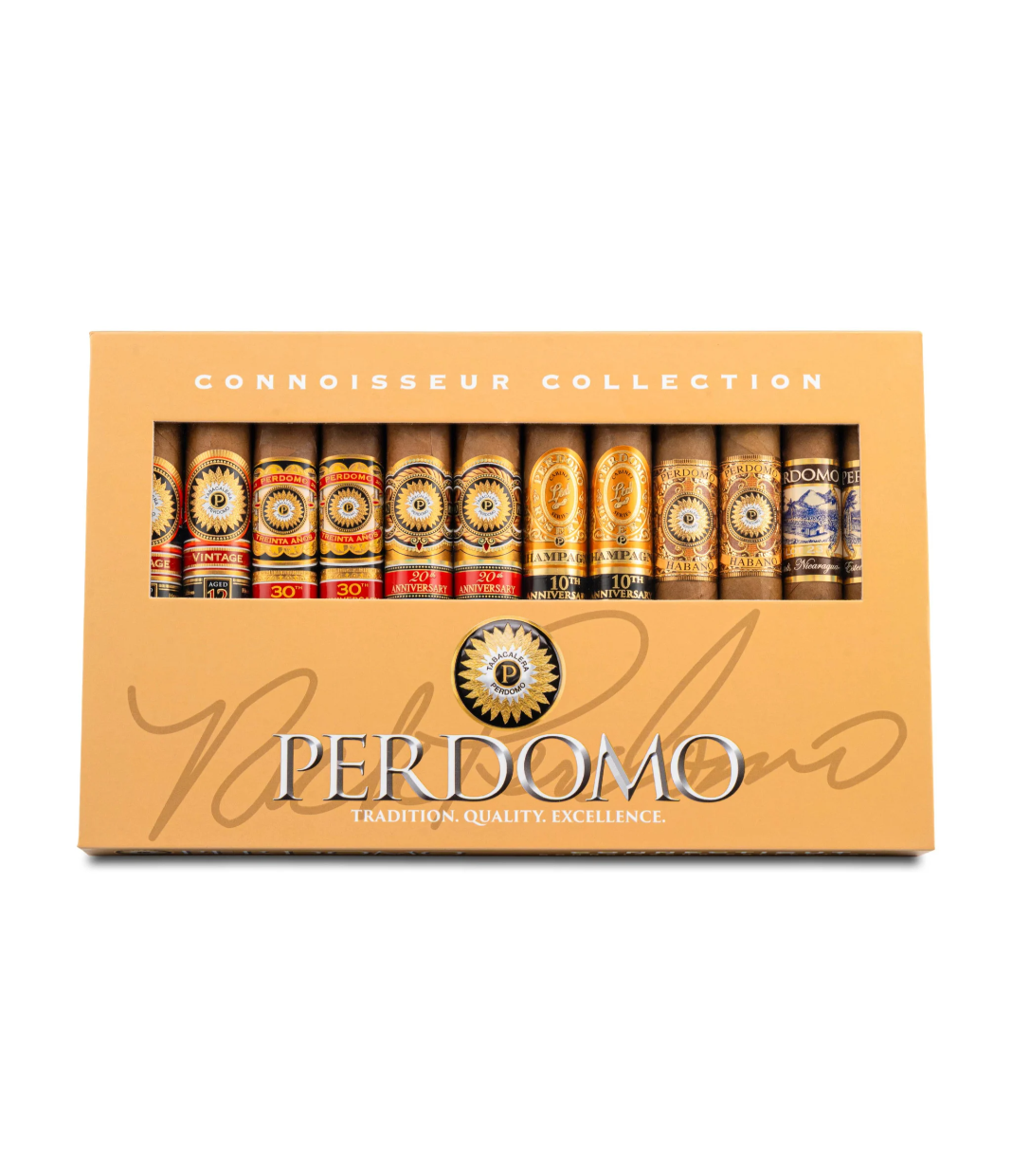 Perdomo Connoisseur Connecticut Collection Sampler Cigar Box View 4 from AuCigars, premium Cuban cigar