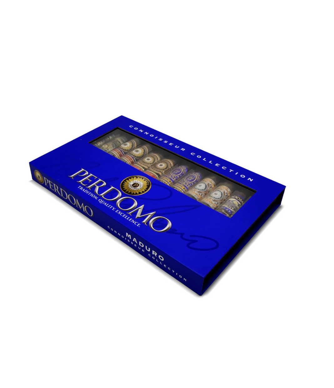 Perdomo Connoisseur Maduro Collection Sampler Cigar Box View 3 from AuCigars, premium Cuban cigar