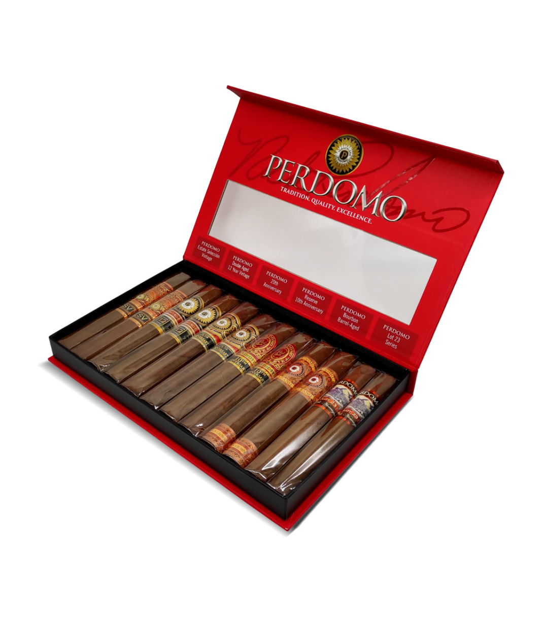 Perdomo Connoisseur Sun Grown Collection Sampler Cigar Box View 2 from AuCigars, premium Cuban cigar