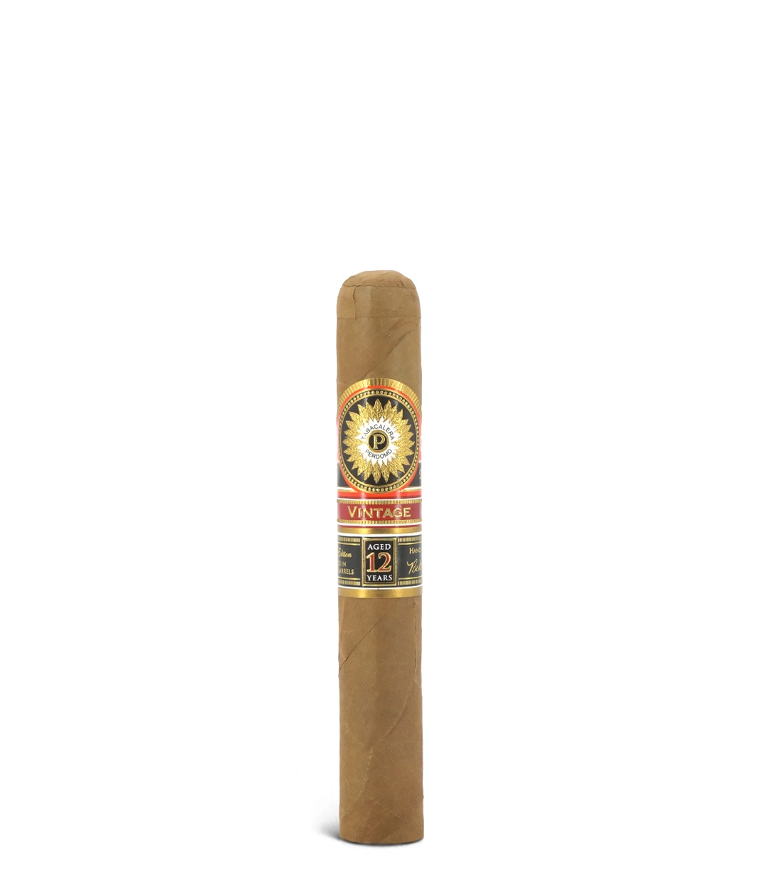 Perdomo Double Aged 12 Year Vintage Connecticut Epicure Cigar close-up from AuCigars, premium Cuban cigar