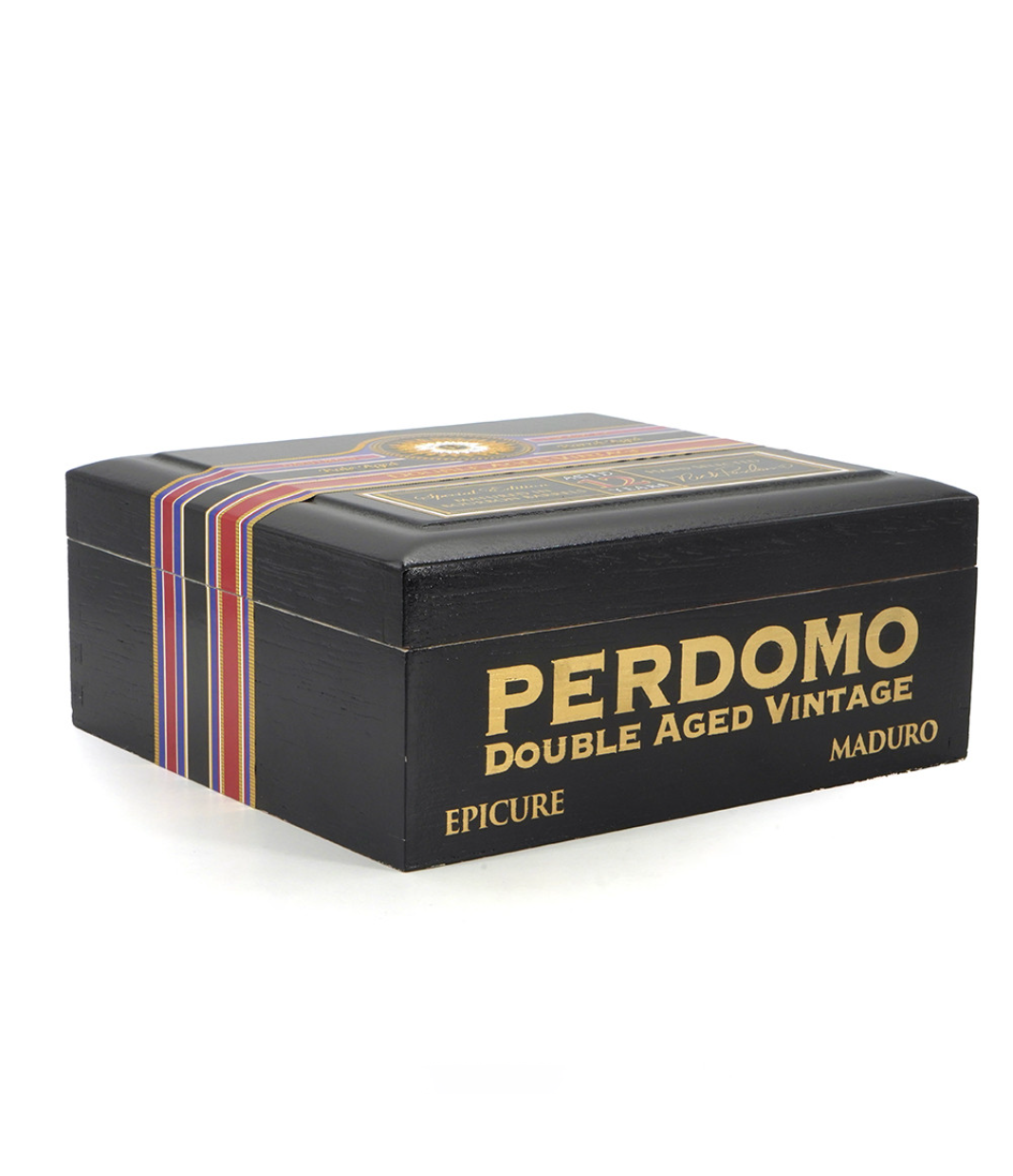 Perdomo Double Aged 12 Year Vintage Maduro Epicure Cigar Box View 5 from AuCigars, premium Cuban cigar